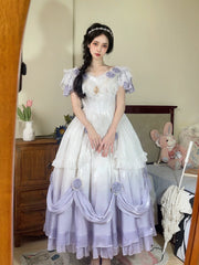 Meowing and fruity - Tana Manor - Classic Lolita OP Dress, Floral Decoration