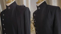 La Pomme - Ringo Story - Customizable Ouji Lolita Black Slim Long Coat