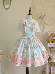 MeowMeow - Sheep Pattern Waltz Princess Lolita JSK Salopette