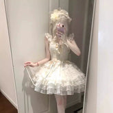 Flight Diary - First Love Praise - Sweet Lolita JSK Tiered Dress Princess Cake Dress