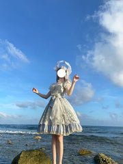 Lingxi Lolita - Greek Style Vintage Handmade Bead Lolita Dress