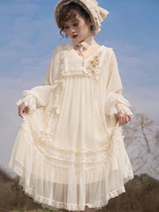 Letters from Unknown Star - Sunflower Diary - Spring Lolita Dress Long Sleeve OP