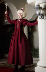 LeMiroir - Moonlit Prayer - Mutton Sleeve Nun Lolita OP Dress, Gathered Sleeve