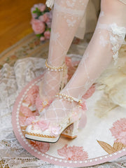 One Night - Gorgerous Bridal Lolita Shoes With 3 Heel Heights