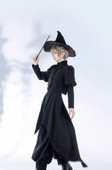 Princess Chronicles - Sorcerer's law - Retro Gothic Lolita Coat Black Ninth Pants