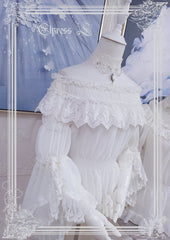 Elpress L - Universal Black White Chiffon Lolita Blouse