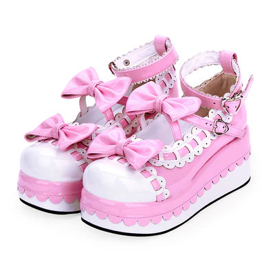 Angelic imprint - Multicolors Sweet Bow Lolita Platform Shoes