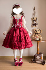 Cheese Cocoa - Doll Story - Cotton Lolita JSK Dress Open Front Kawaii Shirt