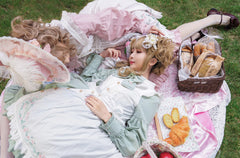 Chess Story - Rosebud Manor Version 2.0 - Vintage Country Lolita Embroidered JSK Smocked Dress