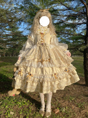 Puppet Night - Elegant Lolita Flounce Hemline Princess Dress Multicolors