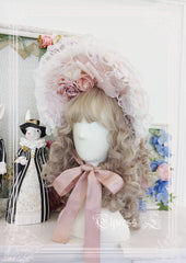 Elpress L - Christmas Flower Hairpins Lolita Mesh Veil KC Bonnet