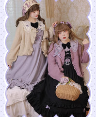 Yingtang - French Rose - Plus Size Lolita Dress Winter Lolita Sweater Set