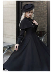 With PUJI - 13th Night - Gothic Lolita OP Dress with Built-in Cape