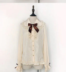 Pumpkin Cat - Chocolate Heart - Sweet Lolita Long Sleeve Blouse Multicolors