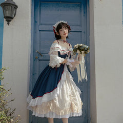 With Puji～Snow White - Lolita Flounce Hemline OP Dress