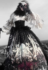 Caged Bird Hotel - Reborn Ancient God - Gothic Lolita Shirt & Skirt Set