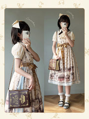 Magic Tea Party - Box Theatre - Classical Lolita Beige Rabbit Print JSK