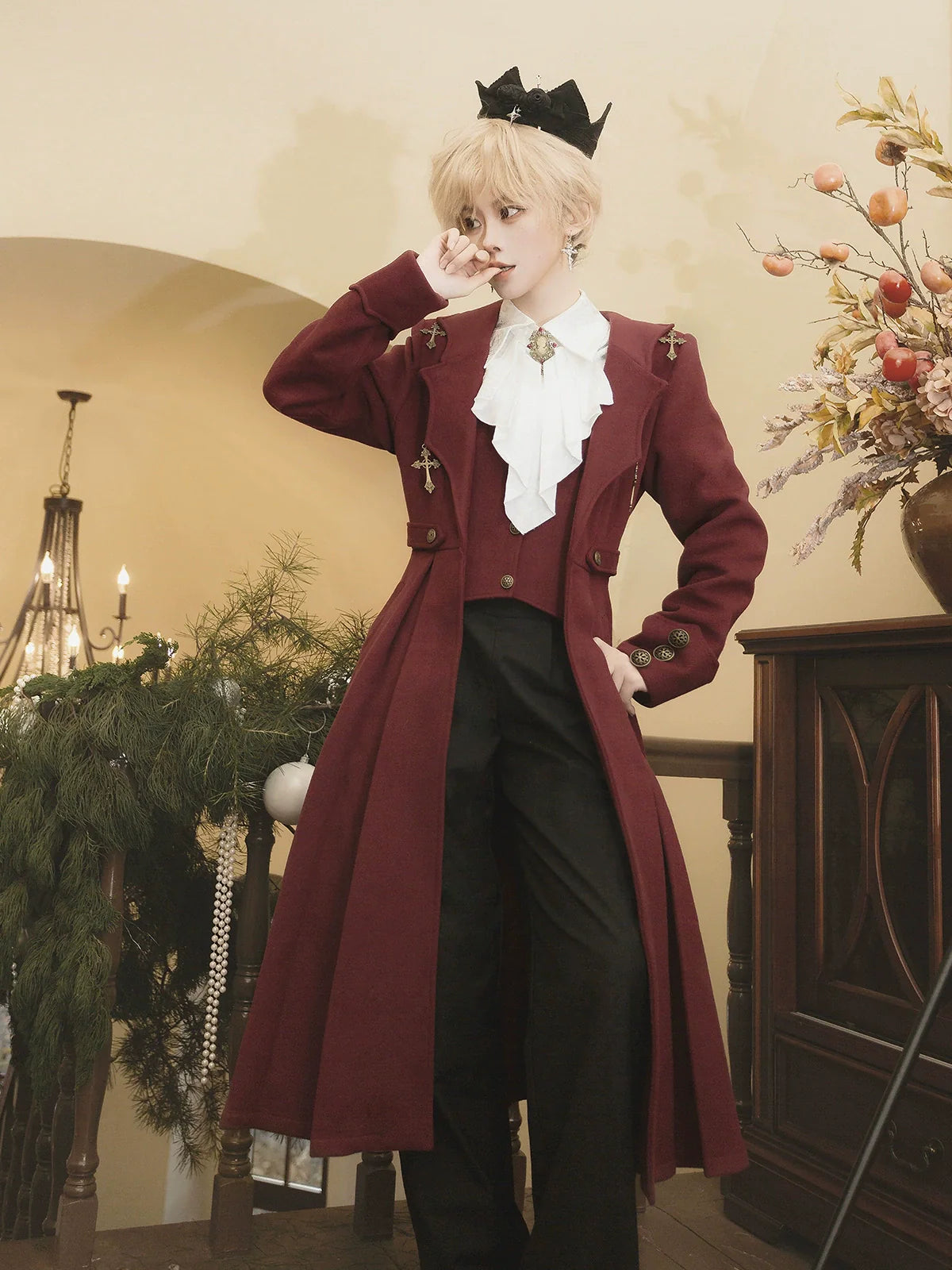 Cornfield Lolita - The Legend of Dracula - Gothic Ouji Lolita Winter Coat Set