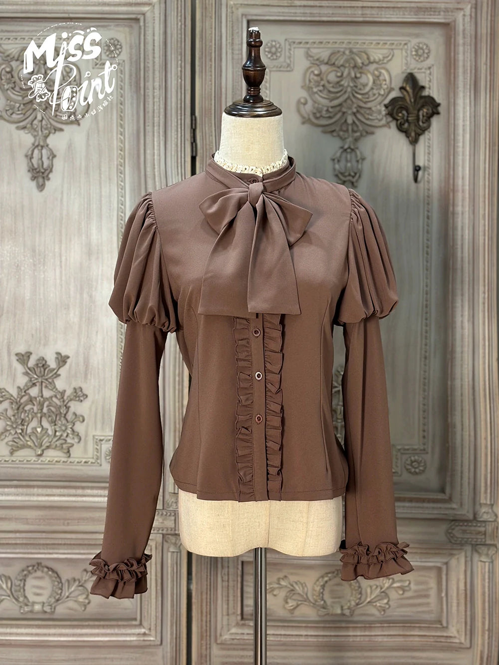 Miss Point - Classical Chocolate - Classic Lolita Blouse Customized Reteo Lolita Shirt