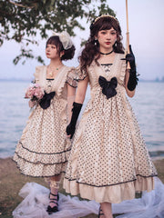 Cat-Romance - Coconut Milk Boo Boo - Elegant Lolita Polka Dot OP