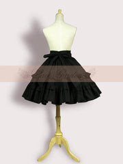 Lace Garden - Classic Lolita Black SK Puffy Skirt