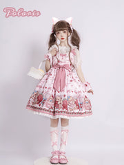 Polaris Lolita - Rabbit Berry Gift Box - Sweet Lolita JSK Pink Lolita Dress