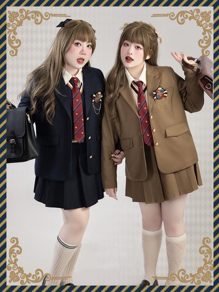 Yingtang - Plus Size Lolita JK Suit Royal College Vintage