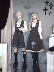 CastleToo - King's College - Ouji Lolita Skirt Set Prince Tie Shirt Set