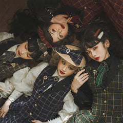 Miss point - Rose Silhouette - Elegant Handmade Lolita Flat Hat