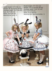 YingLuoFu - Alice - Kawaii Lolita OP Dress, Rabbit & Playing Card Motifs
