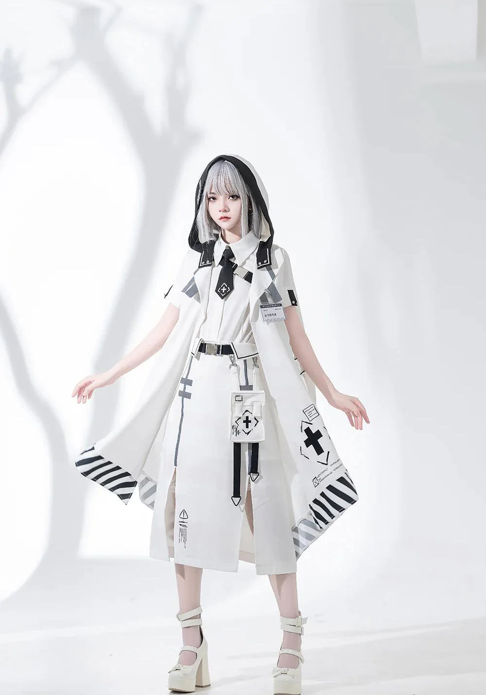 Princess Chronicles - Dry sea and Ashlar - Ouji Lolita White Cloak Set