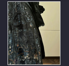 SUSIN - Night Traveler - Classic and Elegant Gothic Dress with Colorful Window Prints