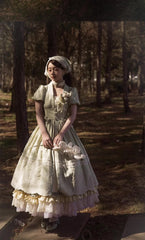 ZJstory - 14-line Poem Set - Classic Lolita Separate Dress Set Tiered Ruffles Skirt