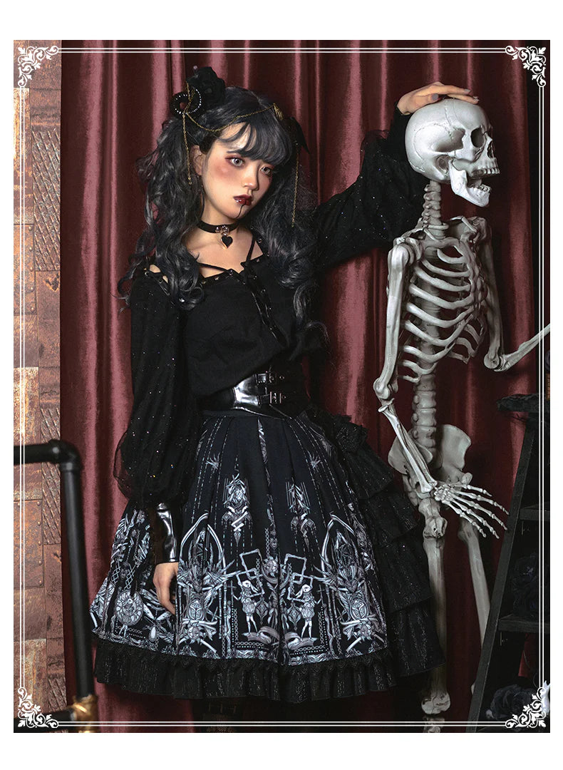 YingLuoFu - Red Heart Eyes - Retro Gothic JSK Dress