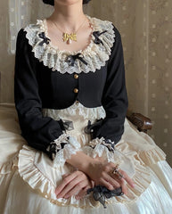 Unideer - Prelude - Elegant Lolita Bolero Jacket with Lace Ruffle Frill