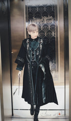 Arca et Ovis - Magic Academy G - Ouji Lolita Overcoat Embroidered Gothic Prince Long Coat