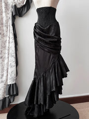 Muppet Mind Ben - Oracle - Gothic Lolita Mermaid Long Drape Skirt with Fishbone Corset
