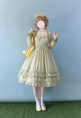 Strawberry Witch - Nerry - Sweet Lolita Embroidered OP Dress Multicolors