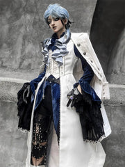 Forest Fluorescent Carps - Crumbling Skeleton - Ouji Lolita Vest Fishbone Embroidery Prince Pants Suits