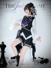 Forest Fluorescent Carps - The Judge's Game - Black Ouji Lolita Shorts Suit Prince Long Sleeved Shirt