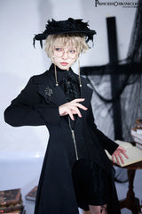 Princess Chronicles - Wind - Gothic Lolita handsome Black Long Vest