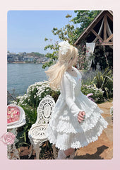 Yingtang - Rose of France - Sweet Lolita Plus Size Halter Puffy Dress Set