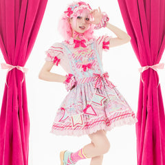 Letters from Unknown Star - Candy Park - Sweet Lolita Print Jumper Dress