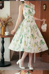 Forest Wardrobe - Afternoon Forest - Vintage Lolita Dress Halter Neck Open Back