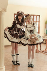 Hawthorn Berries - Thin Choco - Sweet Lolita Petite JSK Puffy Mini Dress KC