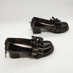 Antaina - Sweet Lolita Mary Jane Shoes Shiny Bow Shoes