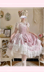 Sakurada Fawn - Manta - Plus Size Sweet Lolita JSK Dress with Rose Decoration
