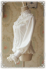 Infanta - Fragrance - Lace Ruffle Pin Tucks Classic Lolita Blouse