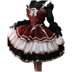 Krncrlo - Cello Vintage Elegant 3 Tiered Lolita Jumper Dress
