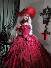 Silent Manor - Red Gorgeous Bridal Wedding Lolita JSK Dress